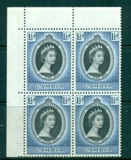 Gambia-1953-QEII-Coronation-Blk-4-MUH-lot73053