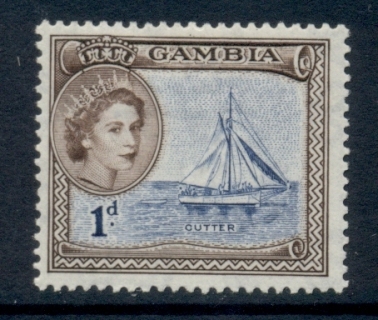 Gambia-1953-QEII-Pictorial-1d-MLH