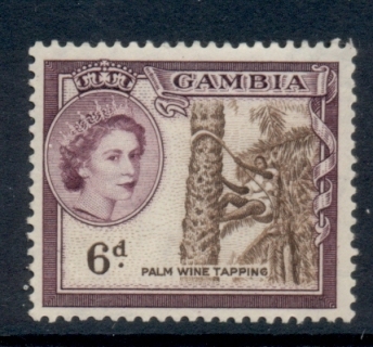 Gambia-1953-QEII-Pictorial-6d-MLH