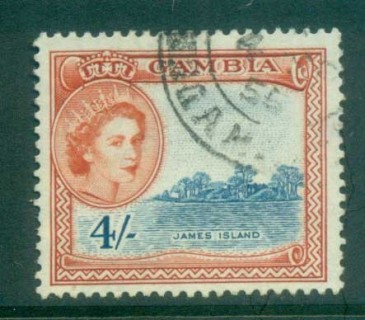 Gambia-1953-QEII-Pictorials-4-FU-lot79899