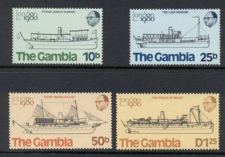 Gambia-1980-London-80-Ships-MUH