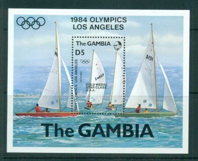 Gambia-1985-Los-Angeles-Olympics-Opt-Gold-Medal-MS-MUH-lot73162