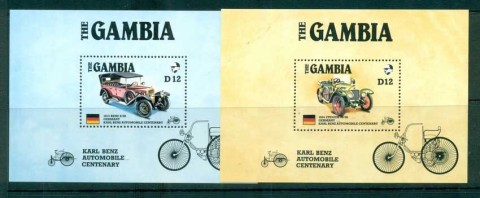 Gambia-1986-Classic-cars-Carl-Benz-2x-MS-MUH-lot73172