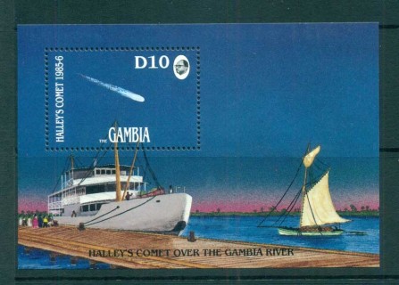 Gambia-1986-Halleys-Comet-MS-MUH-lot73179