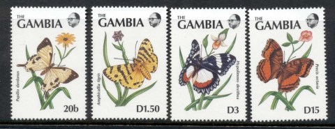 Gambia-1991-Butterflies-4v-MUH