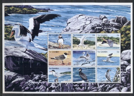 Gambia-1999-Seabirds-sheetlet-MUH