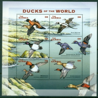 Gambia-2001-Birds-Ducks-of-the-World-sheetlet-MUH