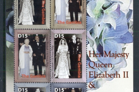 Gambia-2007 QEII Diamond Wedding Anniv. Sheetlet