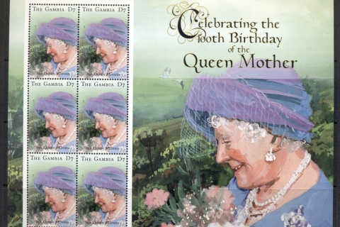 Gambia-2000 Queen Mother 100th Birthday MS