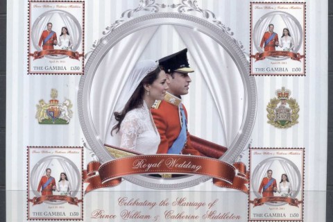 Gambia-2011 Royal Wedding William & Kate #1129 D30 MS
