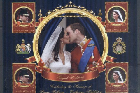 Gambia-2011 Royal Wedding William & Kate #1130 D30 MS