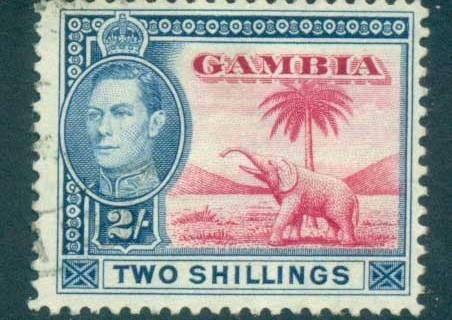 Gambia-1938-46-KGVI-Elephants-2-FU-lot79894