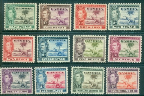 Gambia-1938-46-KGVI-defins-to-4-MLH-Lot55347
