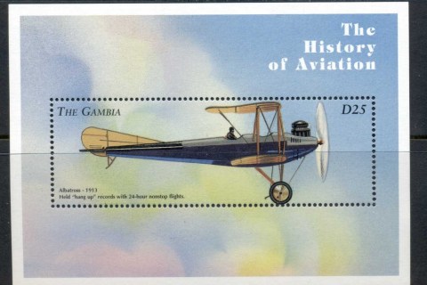 Gambia-1998-History-of-Aviation-Albatross-MS-MUH