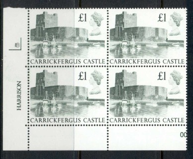 GB-1988-Carrickfergus-Castle-1-pound-Imp-blk-1B-MUH