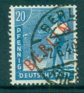 Germany-Berlin-1948-49-Red-BERLIN-Opts-20pf-FU-lot70355