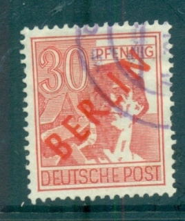 Germany-Berlin-1948-49-Red-BERLIN-Opts-30pf-FU-lot70357