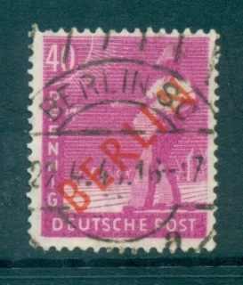 Germany-Berlin-1948-49-Red-BERLIN-Opts-40pf-FU-lot70358