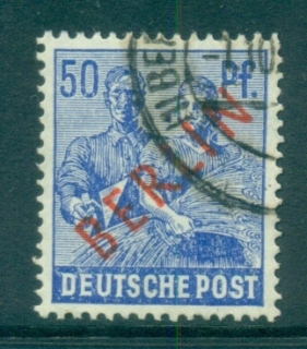 Germany-Berlin-1948-49-Red-BERLIN-Opts-50pf-FU-lot70359