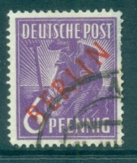 Germany-Berlin-1948-49-Red-BERLIN-Opts-6pf-FU-lot70363