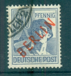 Germany-Berlin-1948-49-Red-BERLIN-Opts-80pf-FU-lot70361