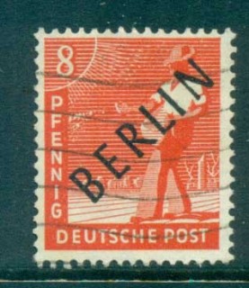 Germany-Berlin-1948-Black-BERLIN-Opts-8pf-FU-lot70331