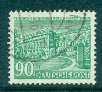 Germany-Berlin-1949-Brandenburg-Gate-90pf-FU-lot70398