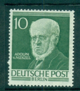 Germany-Berlin-1952-53-Portraits-10pf-Adolph-von-Menzel-MUH-lot70460