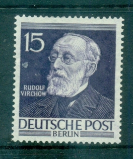 Germany-Berlin-1952-53-Portraits-15pf-Rudolf-Virchow-MUH-lot70461