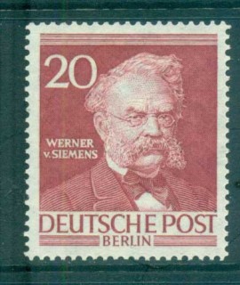 Germany-Berlin-1952-53-Portraits-20pf-Werner-von-Siemens-MUH-lot70462