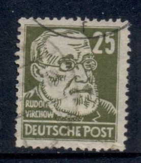 Germany-DDR-1948-Portraits-25pf-FU