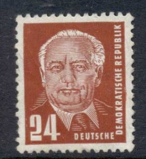 Germany-DDR-1952-53-President-Wilhelm-Pieck-24pf-MLH