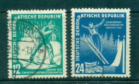 Germany-DDR-1952-Winter-Sports-FU-lot44675