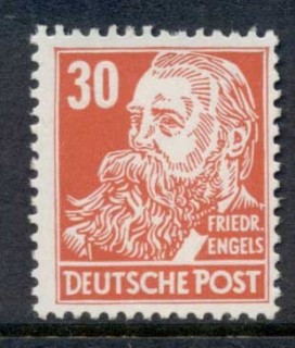 Germany-DDR-1953-Portraits-30pf-MUH