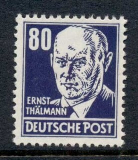 Germany-DDR-1953-Portraits-80pf-MUH