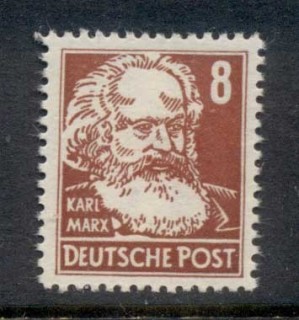 Germany-DDR-1953-Portraits-8pf-MUH