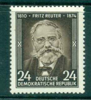 Germany-DDR-1954-Fritz-Reuter-MLH-lot44712