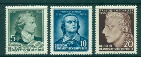 Germany-DDR-1955-Friedrich-von-Schiller-MLH-lot44724