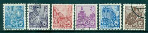 Germany-DDR-1955-Workers-Industy-Redrawn-CTO-MLH-lot44717