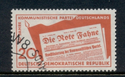 Germany-DDR-1958-Red-Flag-Newspaper-FU