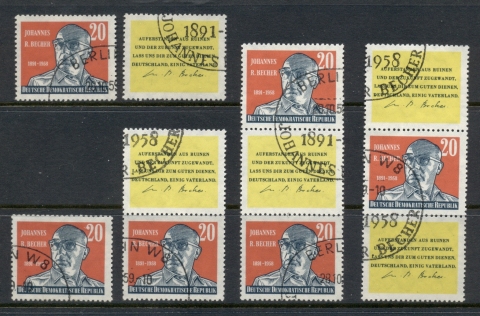 Germany-DDR-1959-Johannes-Becker-Labels-Asst-FU