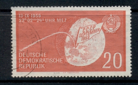 Germany-DDR-1959-Lunik-2-Moon-Rocket-FU