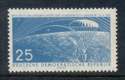 Germany-DDR-1961-Yuri-gagarin-25pf-MUH