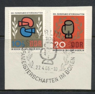 Germany-DDR-1965-European-Boxing-on-piece-FDI