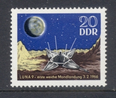 Germany-DDR-1966-Luna-9-Moon-Landing-MUH