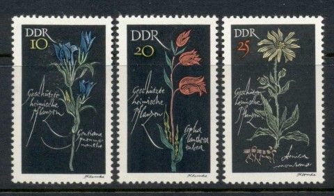 Germany-DDR-1966-Protected-Flowers-MLH