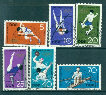 Germany-DDR-1968-Mexico-Olympics-CTO-lot57578