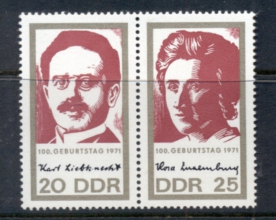 Germany-DDR-1971-Liebknecht-Luxembourg-MUH