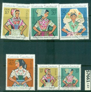 Germany-DDR-1971-Sorbian-Dance-Costumes-CTO-lot57661