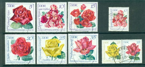 Germany-DDR-1972-Roses-CTO-lot57689